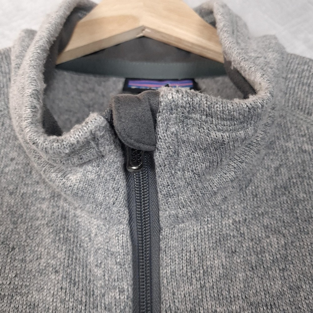 Patagonia Better Sweater Vest Mens XL Gray Heather Fleece Full Zip DeVa13 Logo - Picture 3 of 15